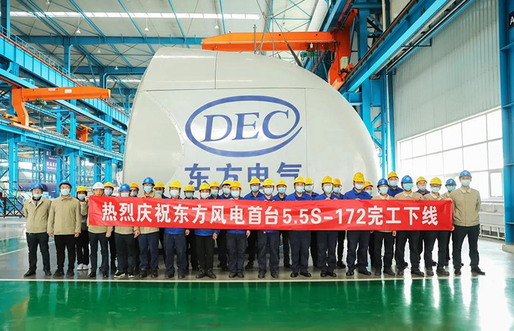 開啟“6MW時(shí)代”！國(guó)內(nèi)陸上單機(jī)容量最大風(fēng)電機(jī)組下線
